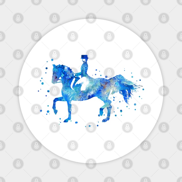 Horse racing Magnet by RosaliArt